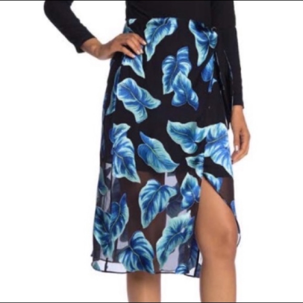 ALICE + OLIVIA Lumi Tie Wrap Midi Skirt Size 2